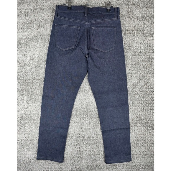 Uniqlo Stretch Selvedge Slim Fit Straight Jeans Mens 29x28 Navy Blue NWT Dark - Picture 2 of 8